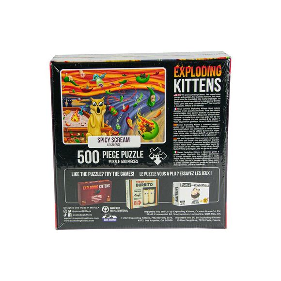 Exploding Kittens Puzzle Spicy Scream 500 Piece Puzzle - Picture 3 of 3